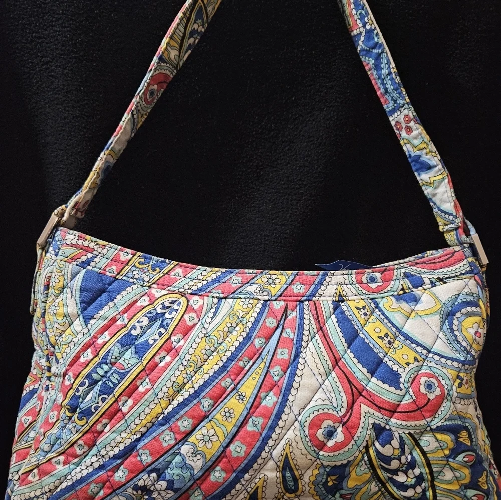 Vera Bradley Casdidy in Marina Paisley- Quilted Multi-color Fabric Shoulder Bag